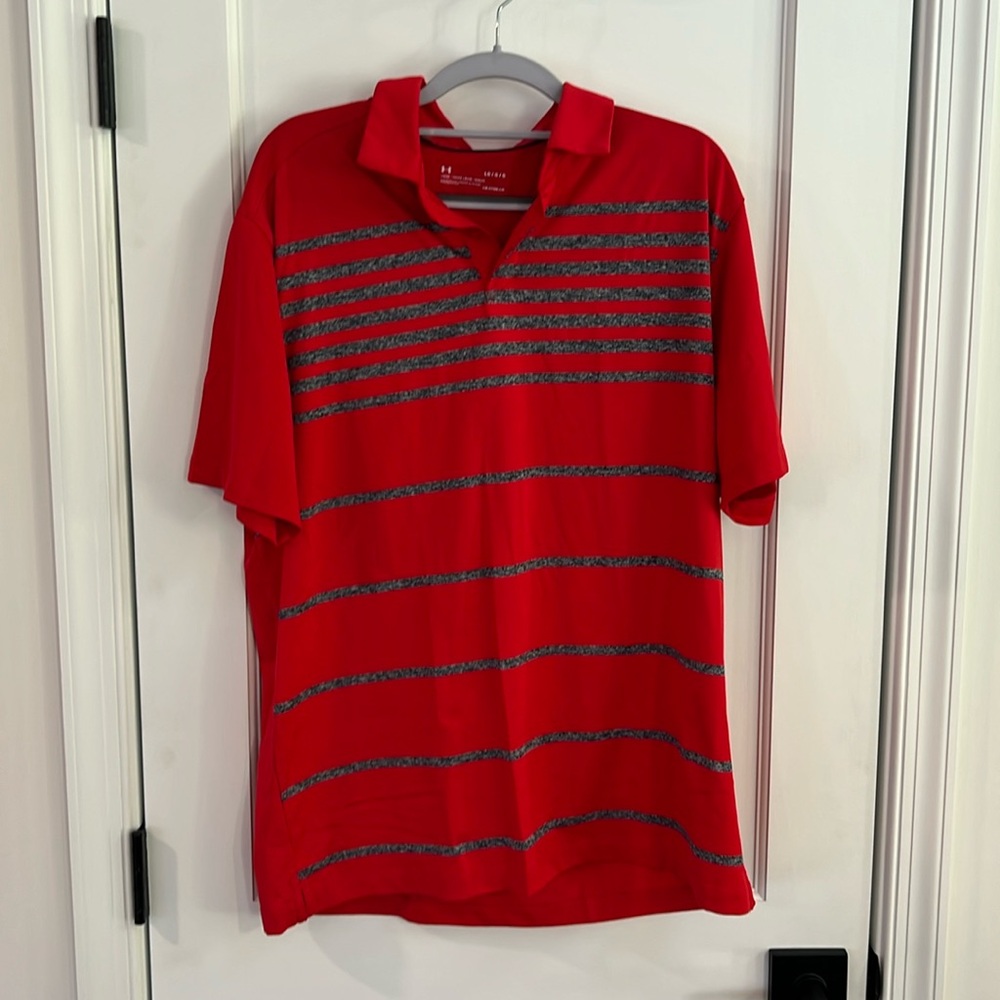Mens under armour golf polo grey